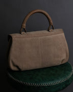 "LUCE SAINT-CLAR" Special textured leather one-handle bag