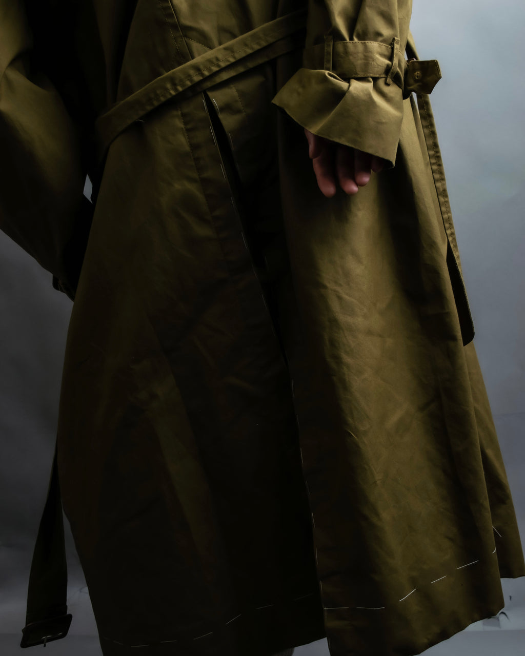"MAISON MARGIELA" 20AW reconstructed tulle docking trench coat
