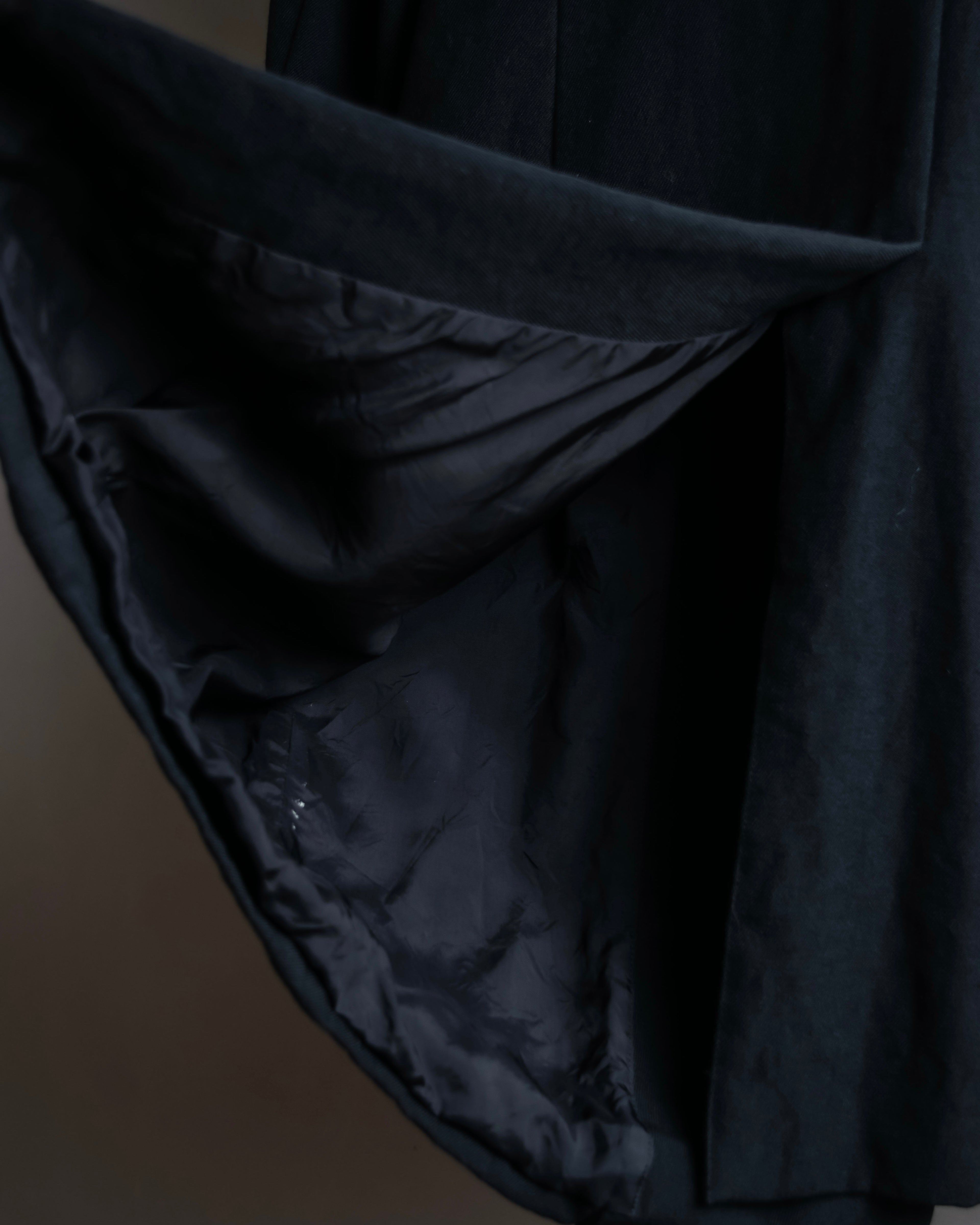 "COMME des GARCONS" Peaked lapel double-breasted long tailored jacket