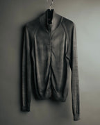 "PRADA" 90's-00's Minimal cotton zip cardigan