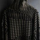 "FENDI" Houndstooth & zigzag pattern turtleneck tunic pullover