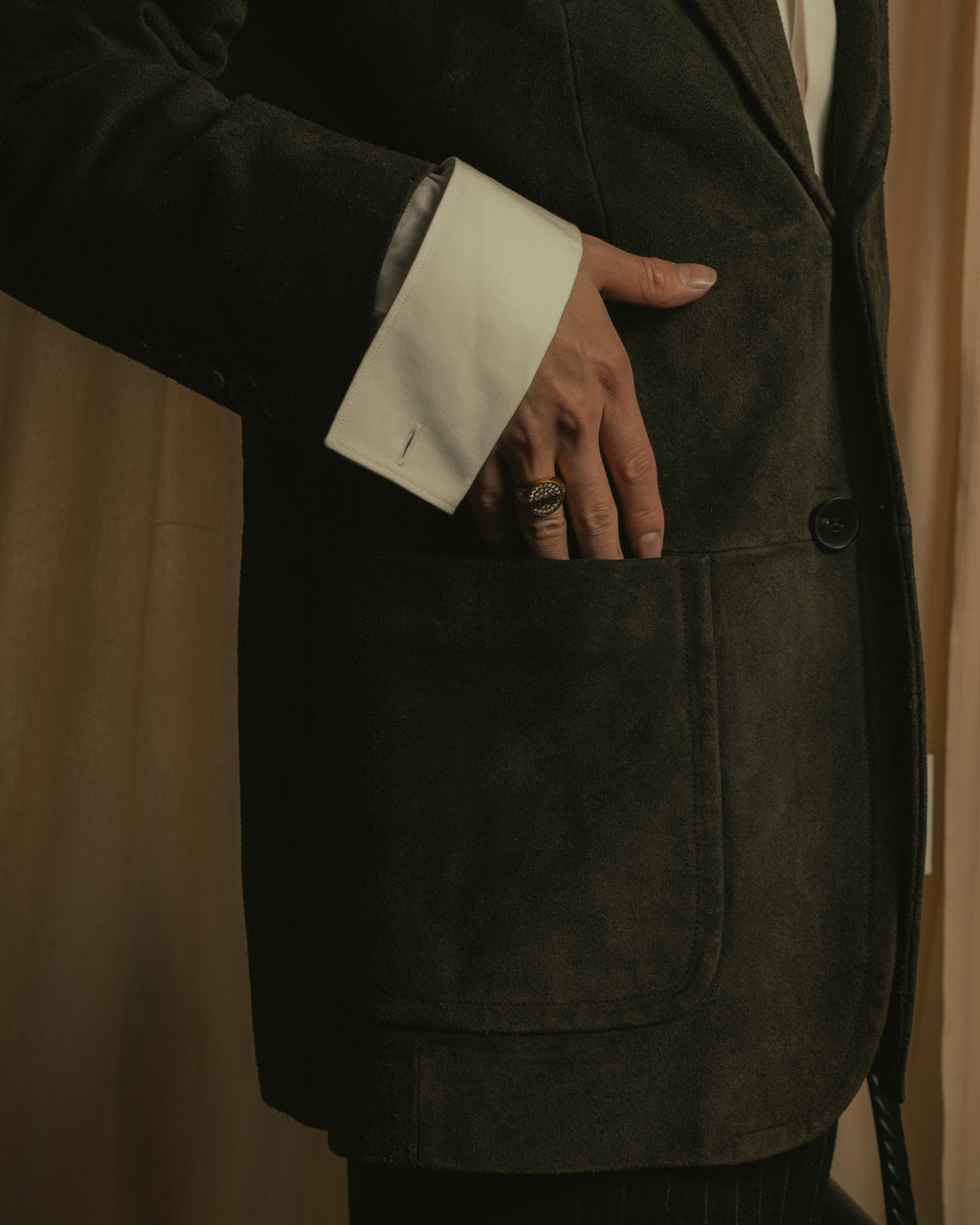 -SPECIAL- "GUCCI" 90’s Tom ford design suede tailored jacket