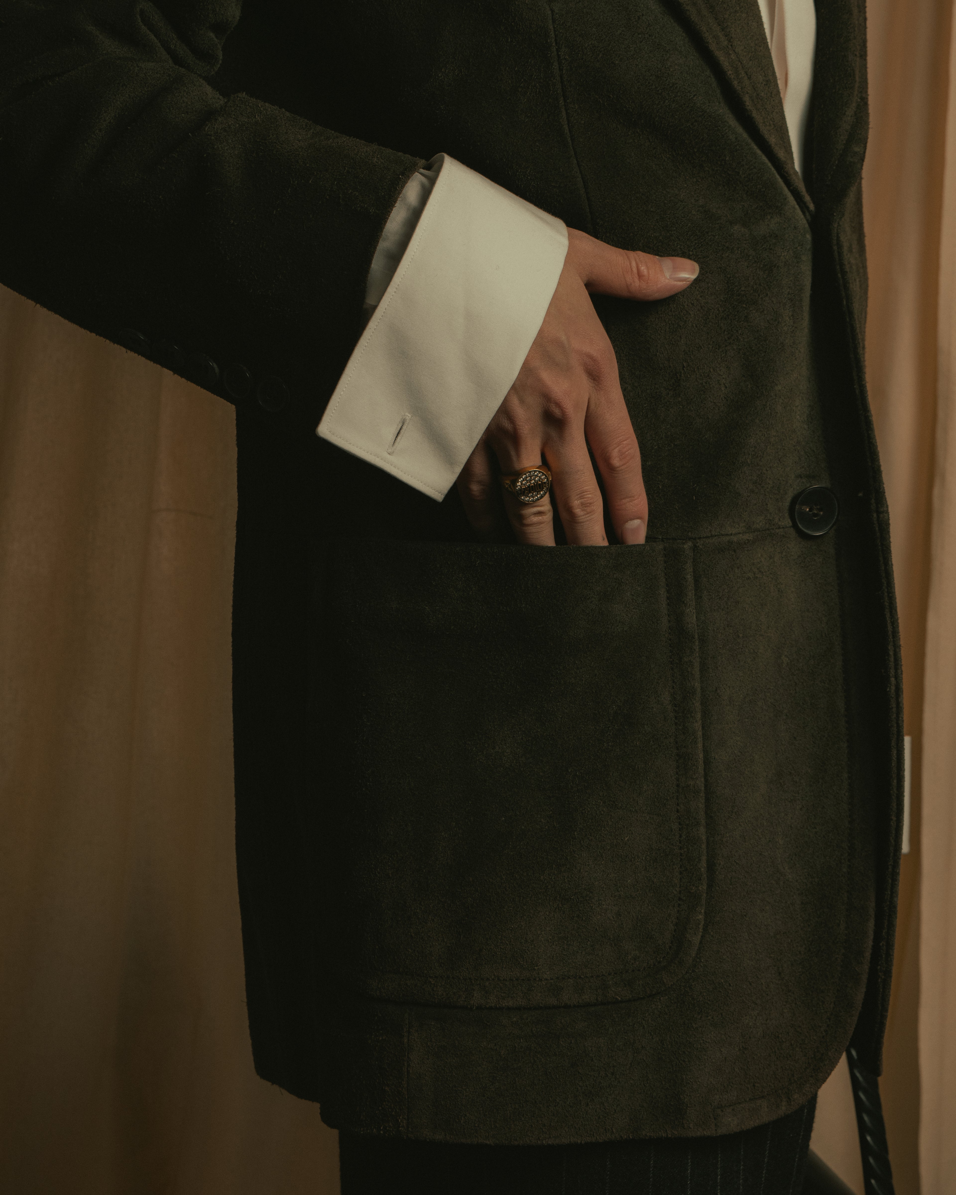 -SPECIAL- "GUCCI" 90’s Tom ford design suede tailored jacket