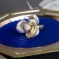 "CHANEL" Pearl center design camellia ring