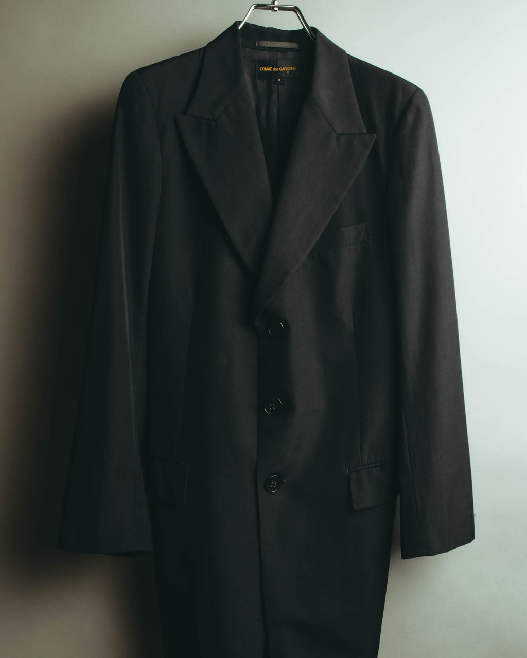 “COMME des GARCONS” 90’s black tailored long coat