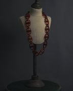 "Christian Dior" Sculptural tortoiseshell resin chain necklace