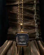 "CELINE" Logo pendant necklace