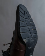 "Pinky&Dianne" Animal fur pattern lace-up heel shoes