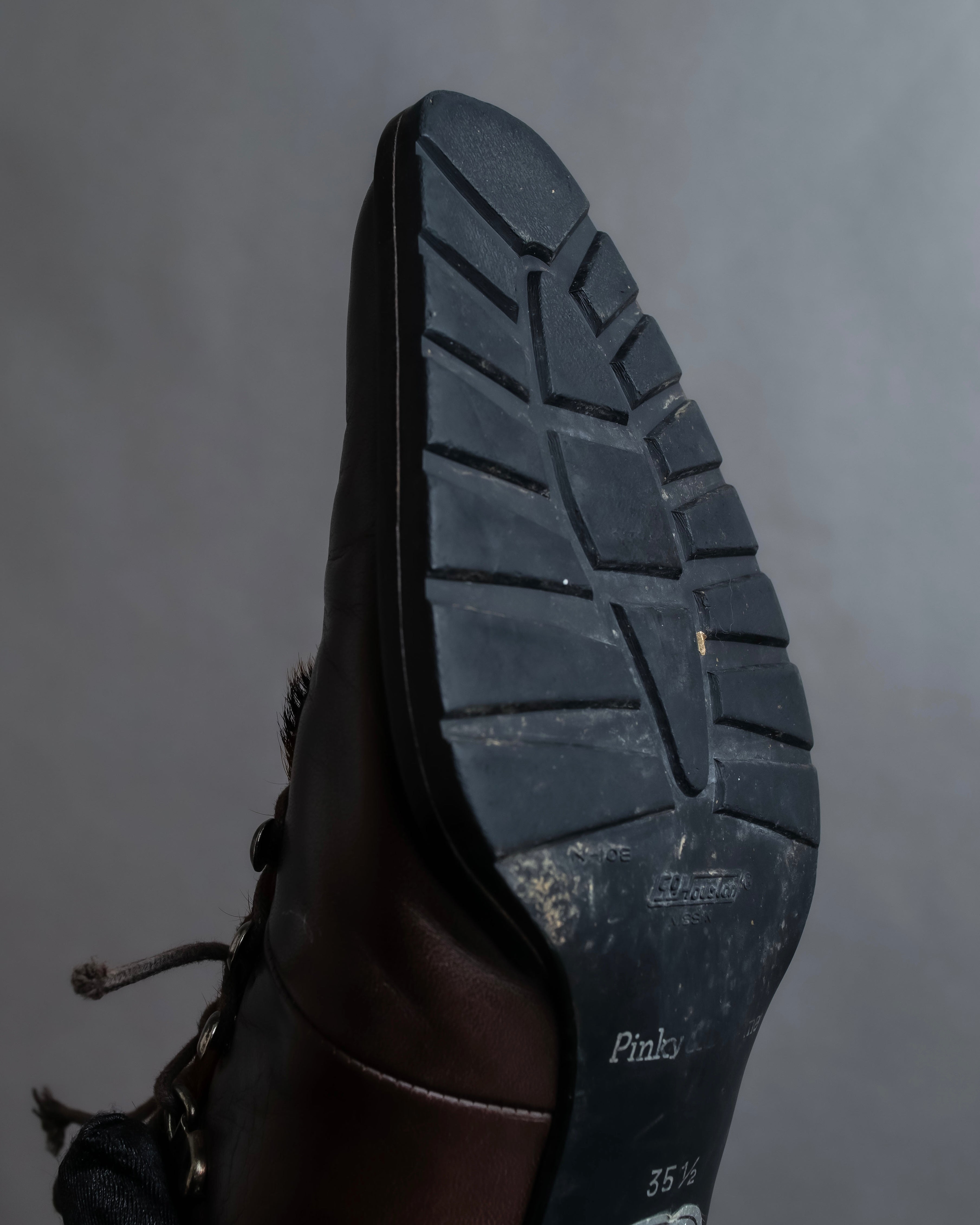 "Pinky&Dianne" Animal fur pattern lace-up heel shoes