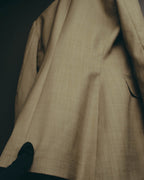 -SPECIAL- "HERMÈS" 90's-00's Wool silk tailored asymmetrical setup suit