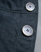 "HERMES" Belted button design linen skirt