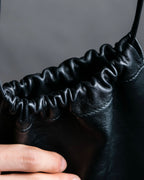 “JIL SANDER” Fringe detail flat drawstring shoulder bag