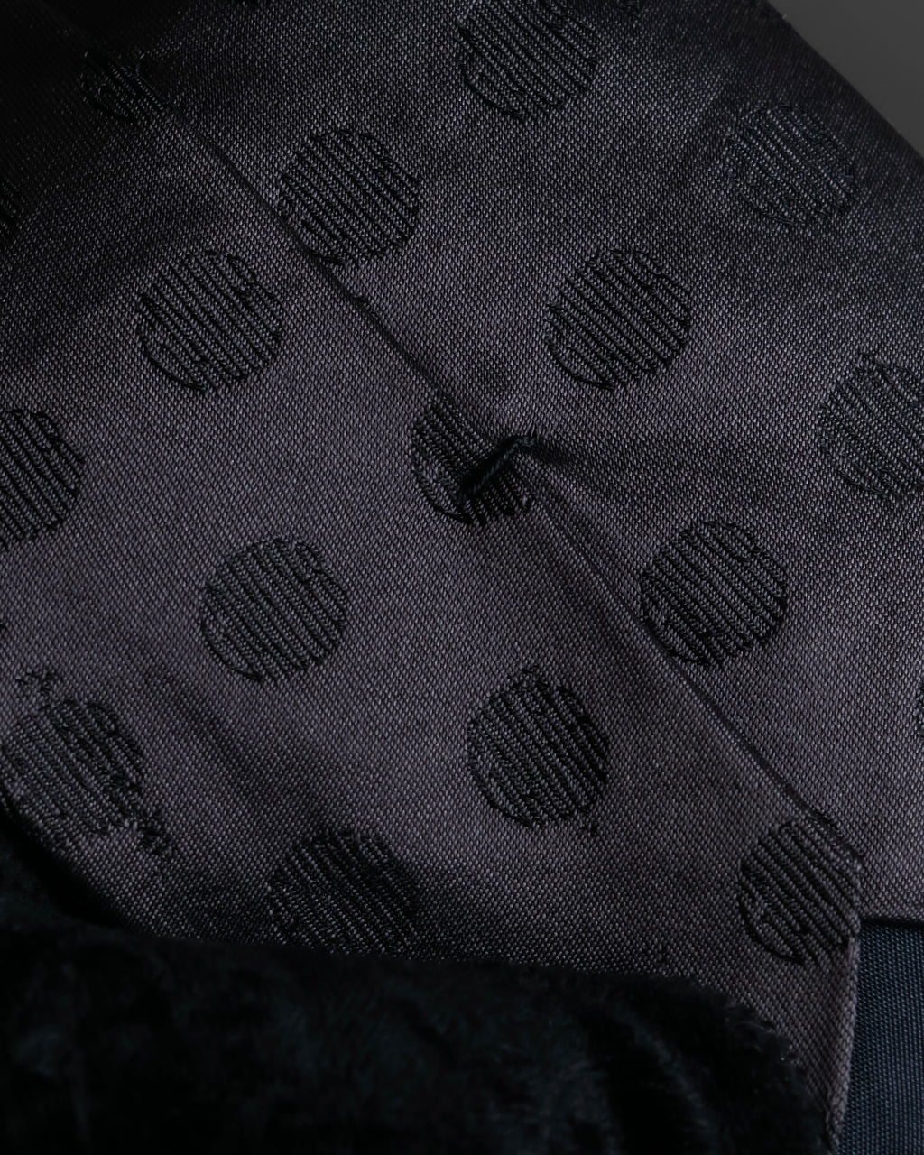 "JEAN PAUL GAULTIER HOMME" Geometric polka dot silk tie