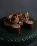 "Dior" Cutting design patent leather pointed toe pumps