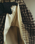 -SPECIAL- "tricot COMME des GARÇONS" 07SS Gingham check sheer tiered ruffle skirt