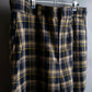 "Vintage tartan check wide tapered slacks"