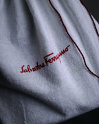 “Salvatore Ferragamo” 90’s Knot handle suede bag