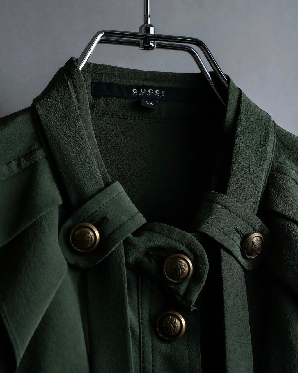 "GUCCI" Tab design bowtie blouse