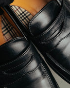 “Burberry London” 00’s-10’s Black leather penny loafers