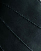 "HERMES" Tout en Douceur black suede panel line shoulder bag