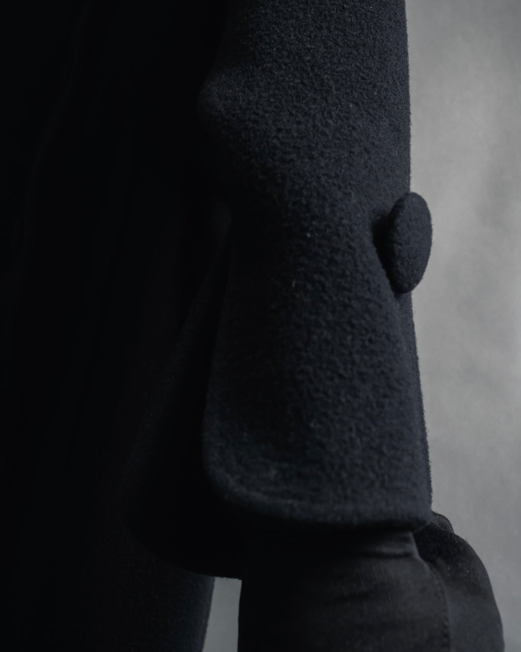 "Karl Lagerfeld" 80's-90's Round collar curvaceous coat