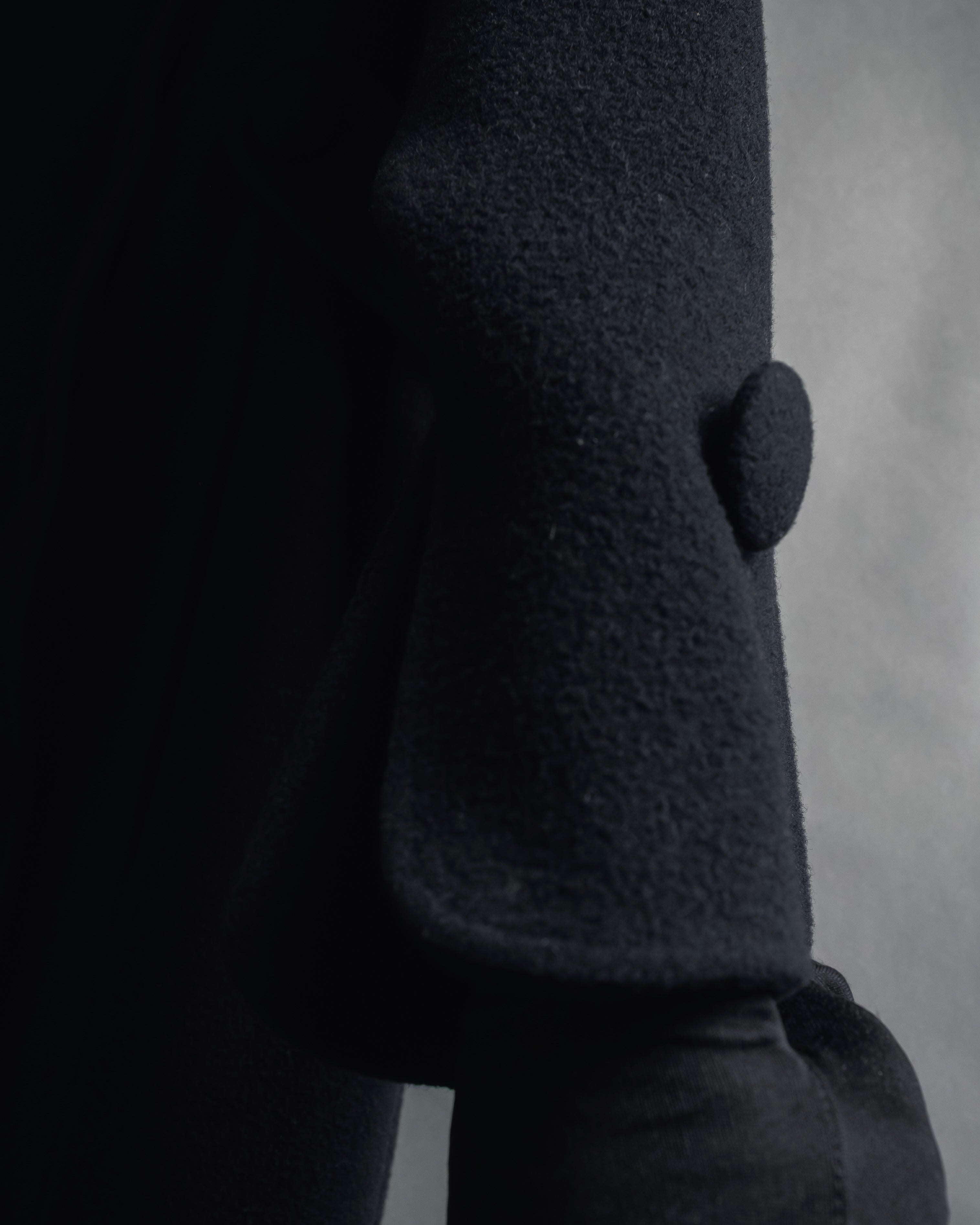 "Karl Lagerfeld" 80's-90's Round collar curvaceous coat