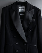 “MOSCHINO” Satin lapel double-breasted tuxedo jacket