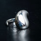 “Georg Jensen” Curved drop shaped silver ring