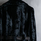 "EMPORIO ARMANI"  Leather belted design velour mid length gown coat