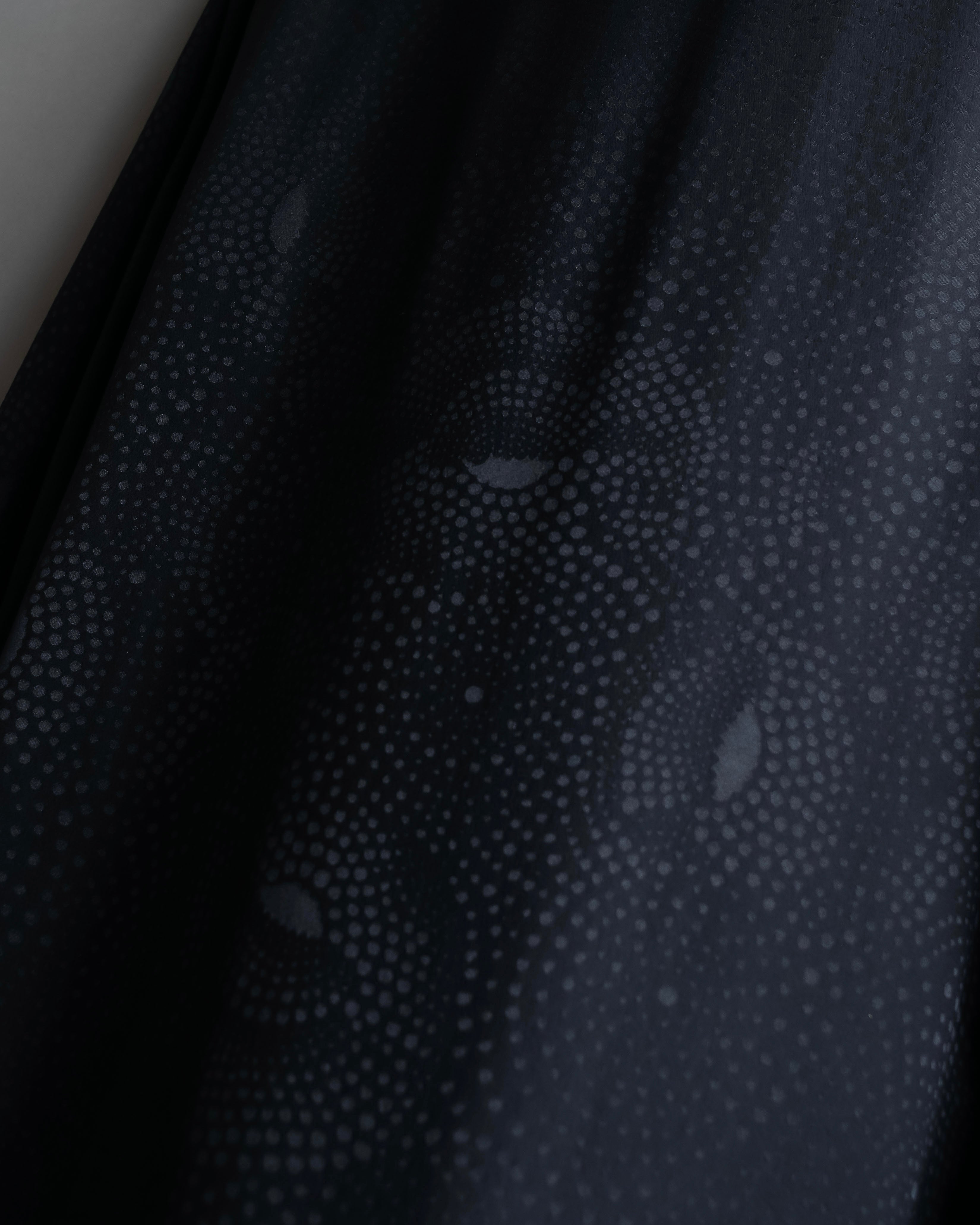 "Saint Laurent" Jacquard pattern silk satin shirt