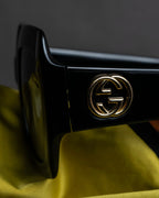 "GUCCI" GG medallion design square frame sunglasses