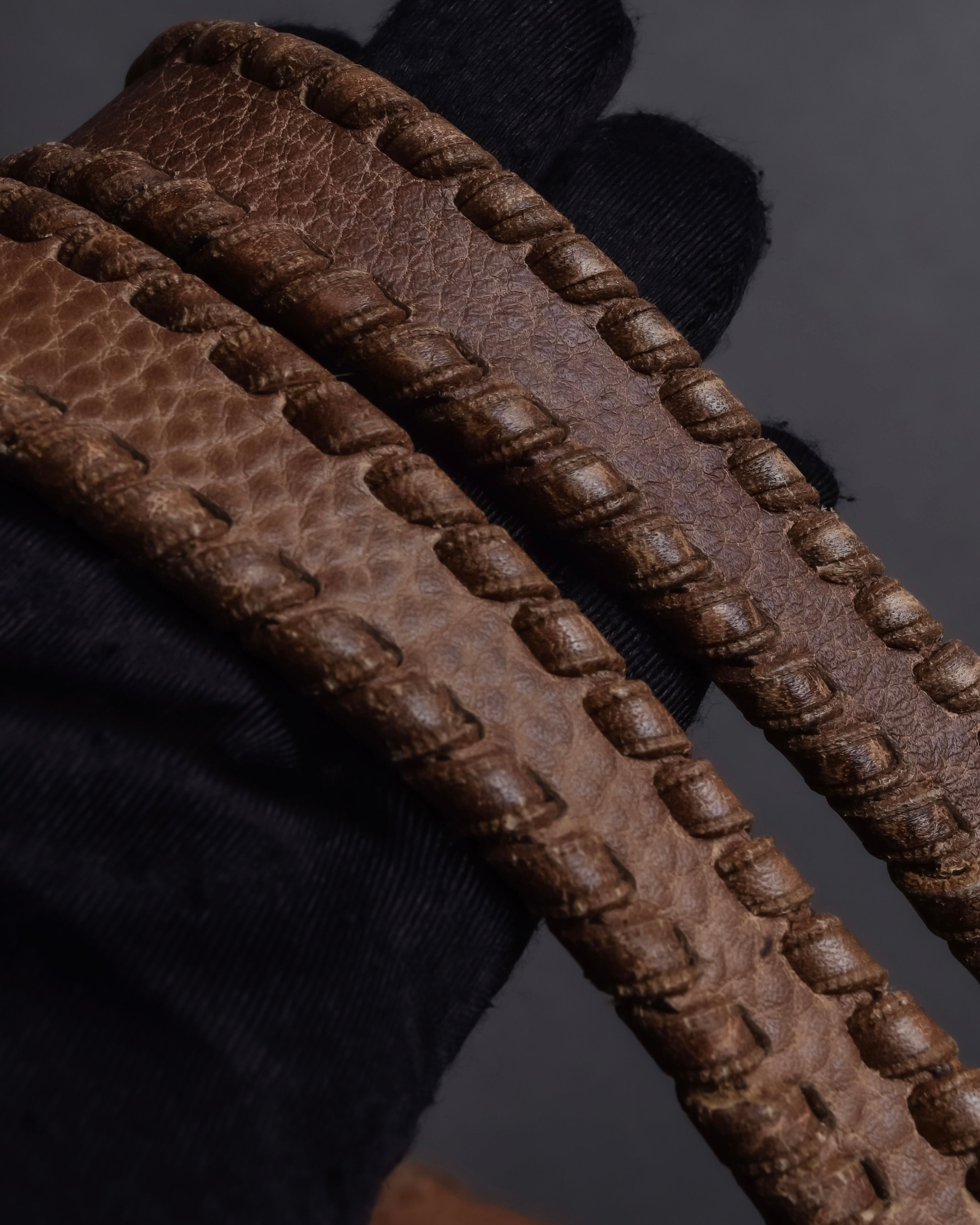 "GUCCI" Charlotte whipstitch hobo leather shoulder Bag