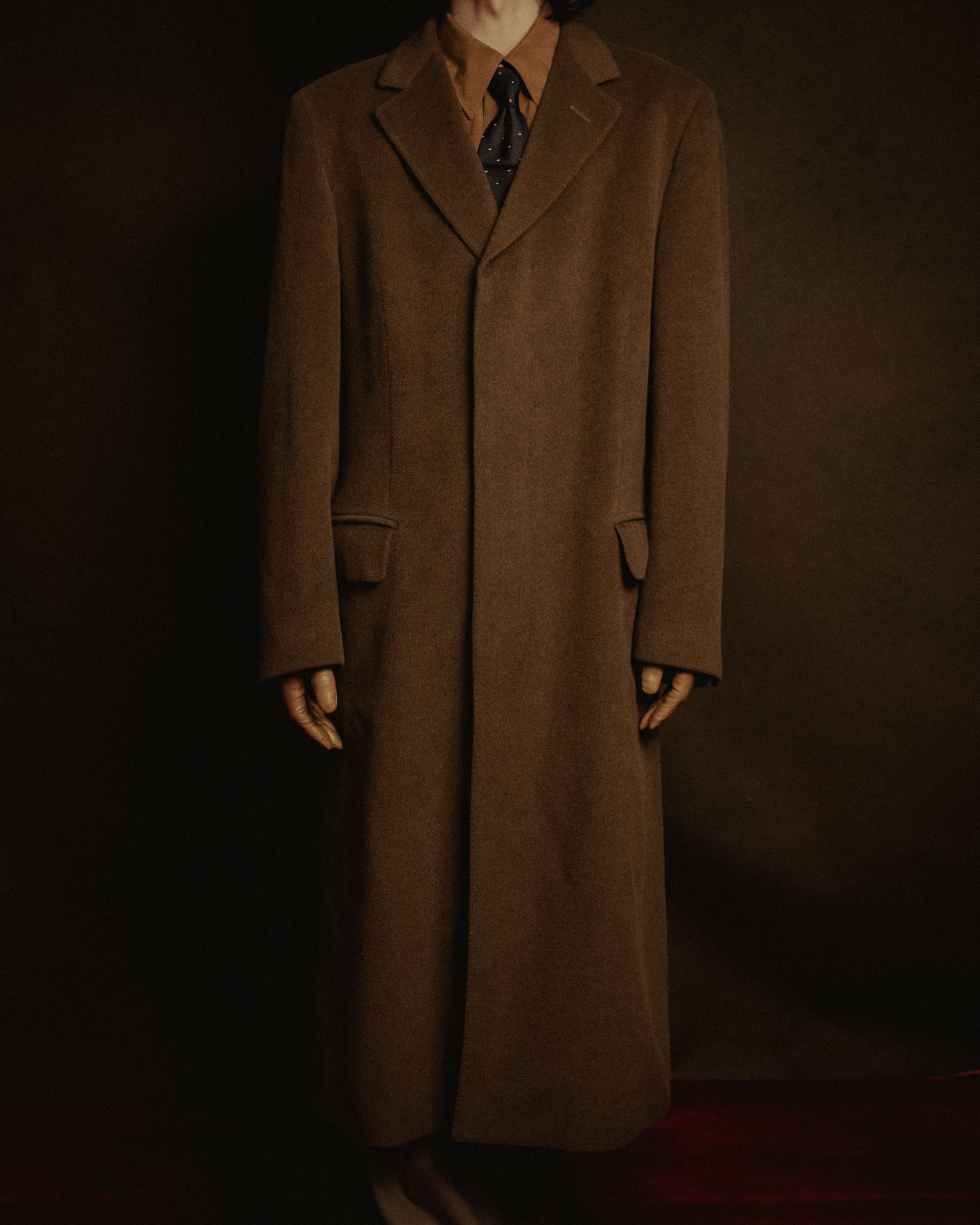 –SPECIAL– "LOEWE" 90’s cashgora blend tailored overcoat
