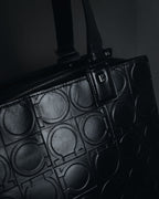 "Salvatore Ferragamo" Late 90’s Gancini embossed leather tote bag