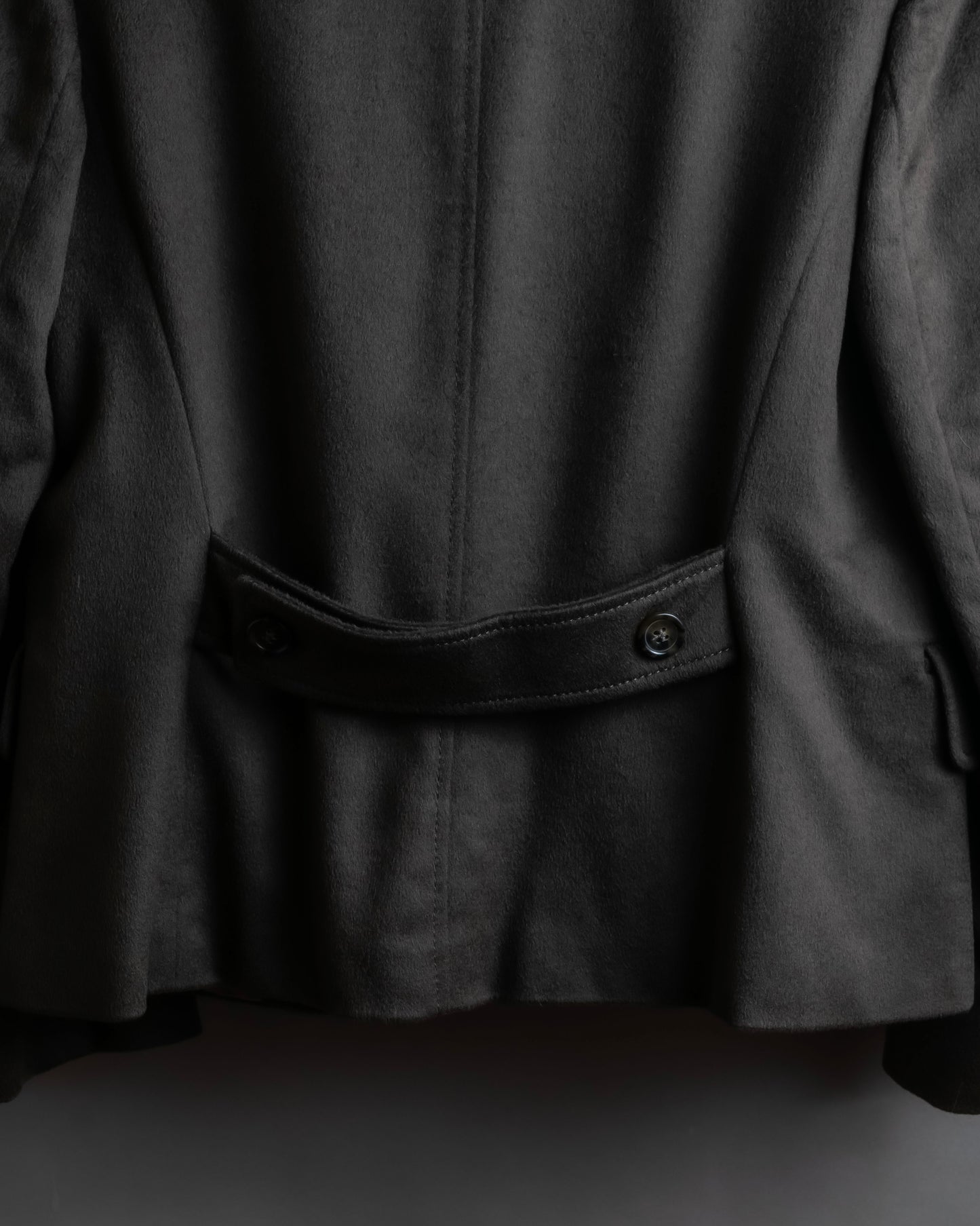 "Max Mara" Diagonal front button design stand collar jacket