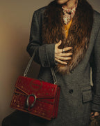 -SPECIAL- "GUCCI" 2010's-20's Collectible gucci garden embellished leather dionysus chain shoulder bag