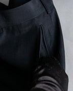 "JEAN PAUL GAULTIER FEMME"
 High-waisted straight draping slacks