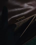 "Yves Saint Laurent" 80’s-90’s Concho suede chain shoulder bag