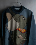 "ICEBERG" Dumbo embroidery design graphic knit pullover