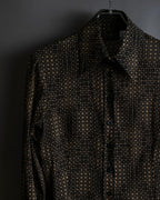 "FENDI" Geometric pattern logo printed shirt