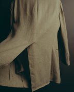 -SPECIAL- “HERMES” 80’s-90’s Herringbone linen suit set