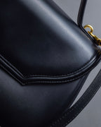 "PIERRE BALMAIN" Horizontal design grain leather 2way shoulder bag