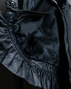 "RED VALENTINO" Gather design lamb leather jacket