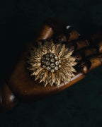 Christian Dior Floral Sunburst Crystal Brooch