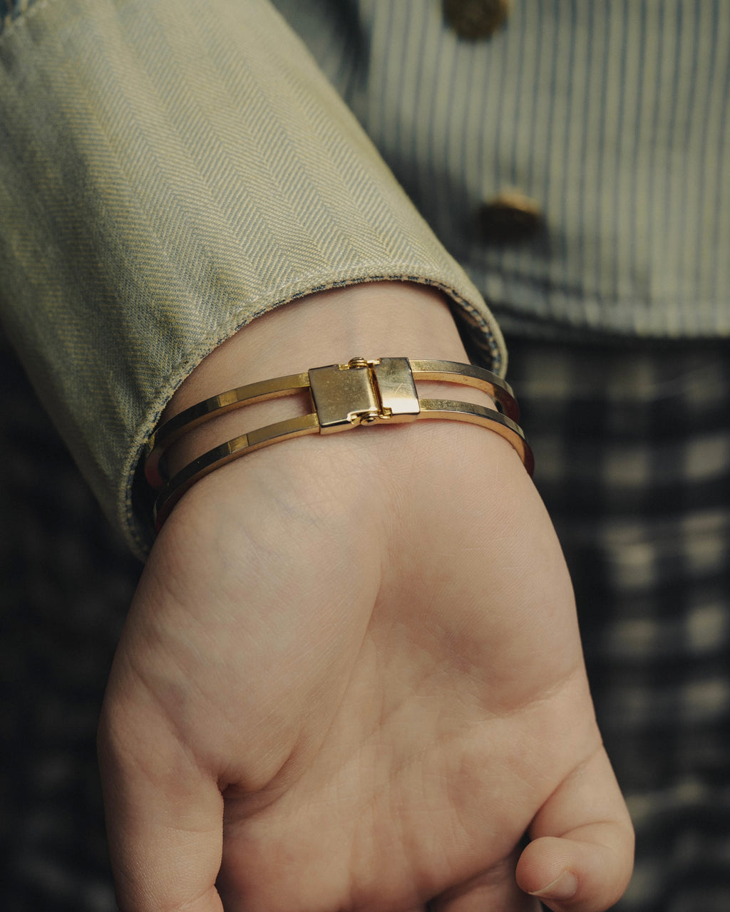 -SPECIAL- "Yves Saint Laurent" 80's-90's Iconic cassandre logo vintage bangle
