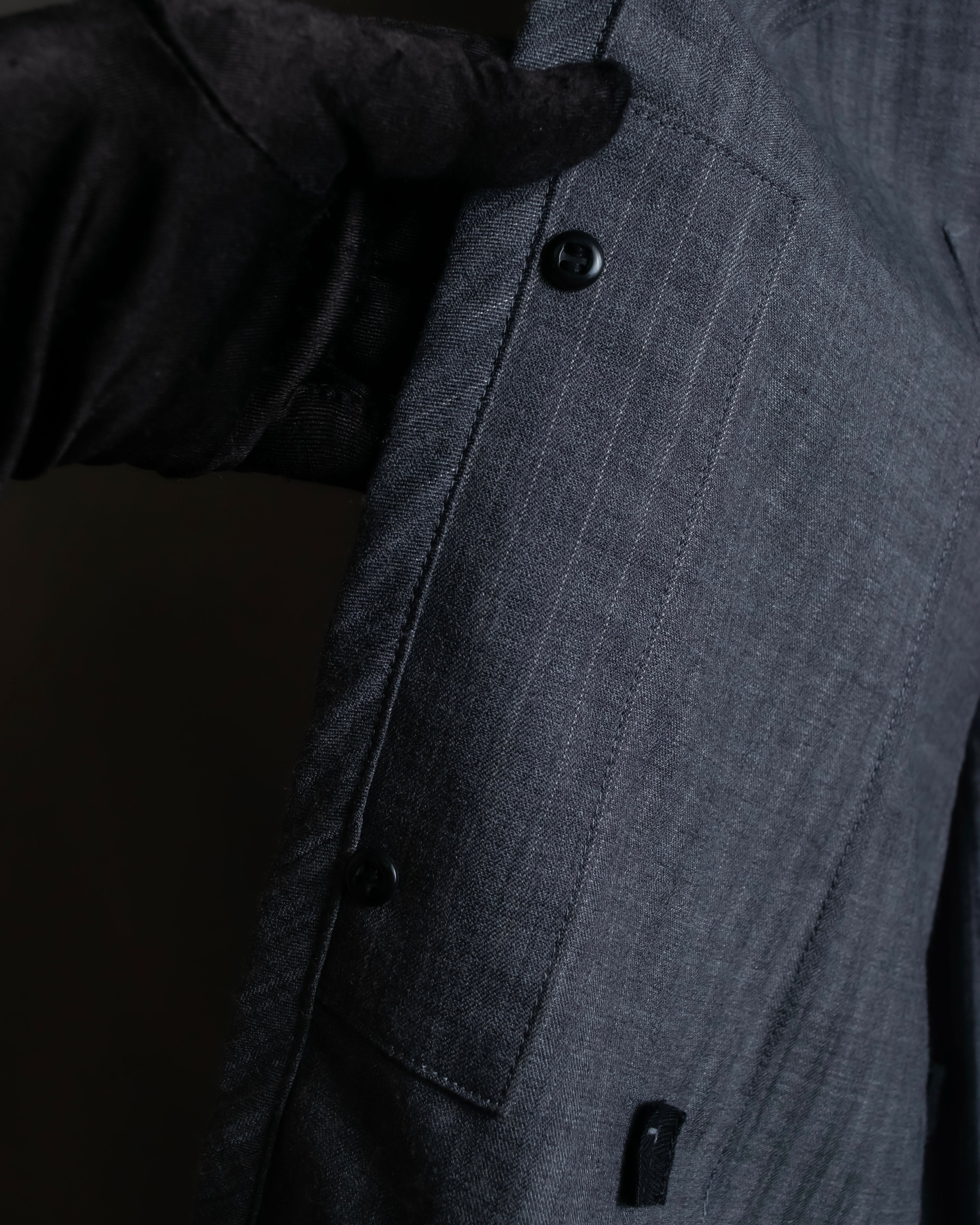 "COMME des GARCONS HOMME PLUS" 14SS modified lapel design striped jacket