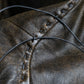 "ROBERTA SCARPA" 100% lamb leather gathered design shaped jacket