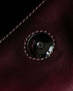 "SEQUOIA" Bordeaux color suede one-handle bag
