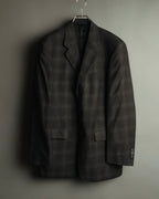 “PRADA” 90’s-00’s Wool cashmere checked tailored jacket