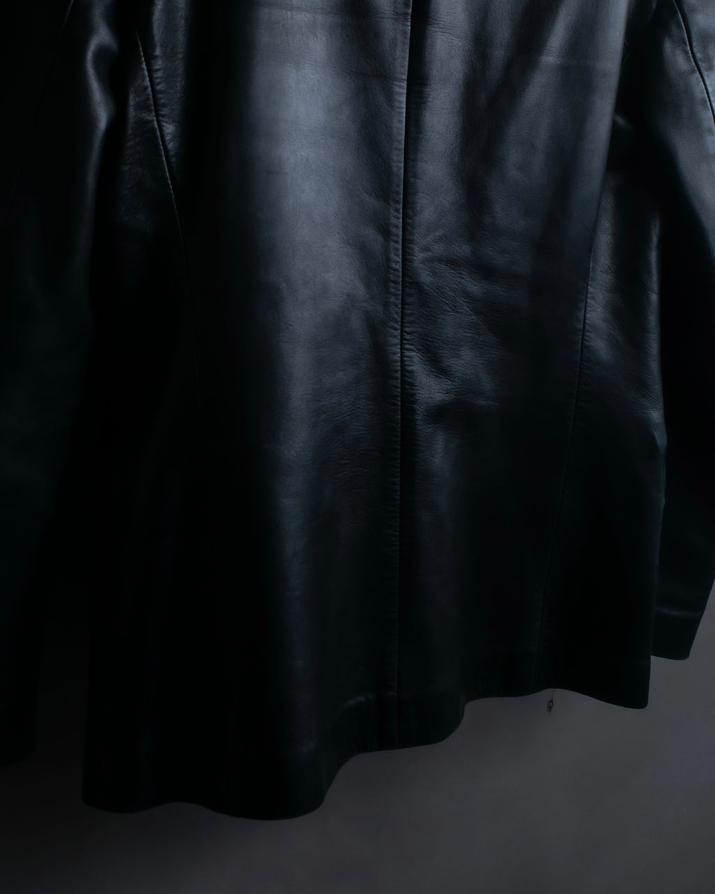 "GUCCI" Box silhouette calf leather tailored jacket